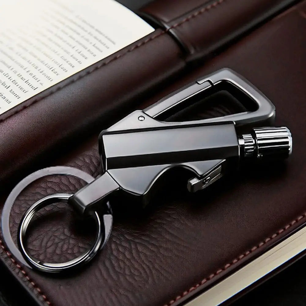 3-In-1 Utensils Multi-Tool, Portable Keychain with Bottle Opener and Lighter (Lighter Fluid Not Included)