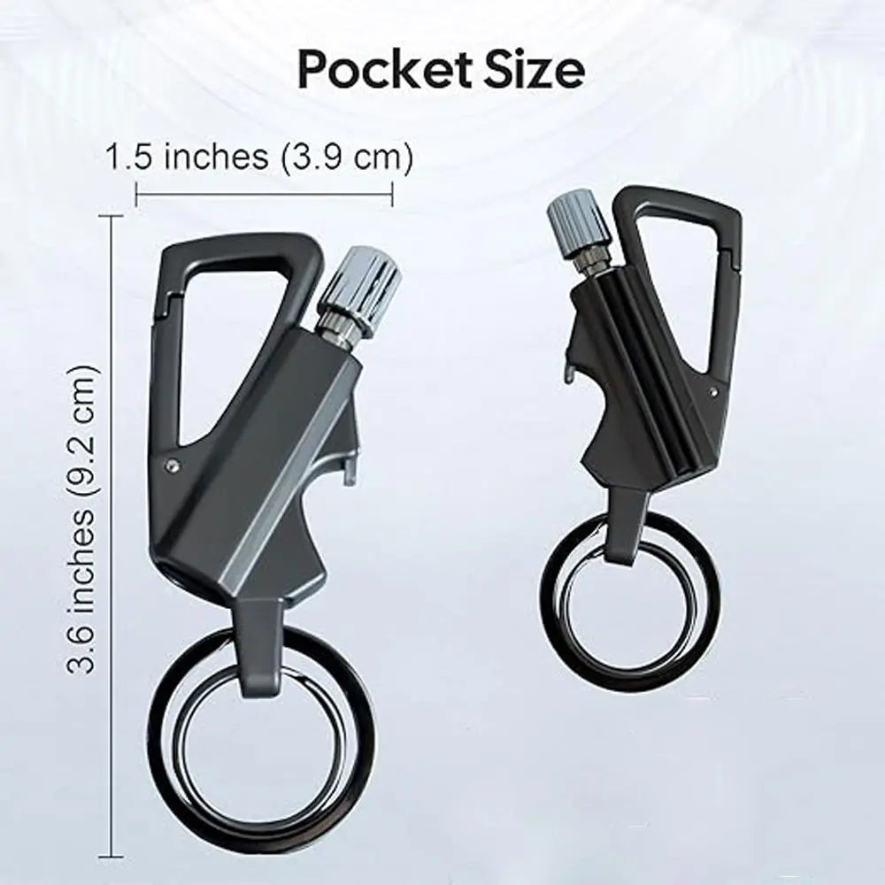3-In-1 Utensils Multi-Tool, Portable Keychain with Bottle Opener and Lighter (Lighter Fluid Not Included)