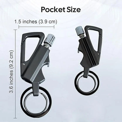 3-In-1 Utensils Multi-Tool, Portable Keychain with Bottle Opener and Lighter (Lighter Fluid Not Included)